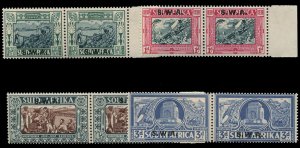 South West Africa #B5-8 Cat$109, 1938 Voortrekker Centenary, set of se-tenant...