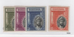 ZANZIBAR # 214-217   25th anniversary of sheikh MINT HINGED