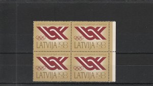 Latvia  Scott#  B152  MNH  Block of 4 (1992 National Olympic Committee)