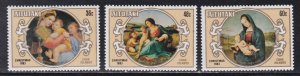 Aitutaki # 315-317, Christmas - Raphael Paintings, NH, 1/2 Cat,