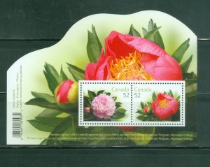 Canada #2260 peonies MNH sheetlet (2 stamps)