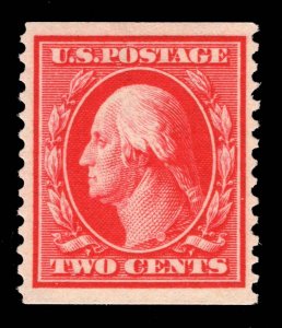 US STAMPS # 388 COIL MINT OG NH CV $4,250 LOT #7974