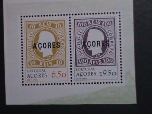 PORTUGAL-AZORES-1980-SC#  315a- AZORES #2 AND #6 STAMP MNH  S/S VF CTO NH