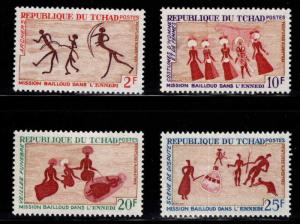 Chad TCHAD Scott 163-166 MNH** 1968 Rock painting set