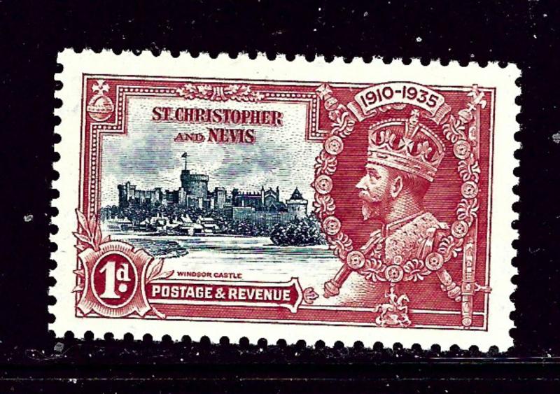 St Kitts-Nevis 72 MLH 1935 From KGV Silver Jubilee set