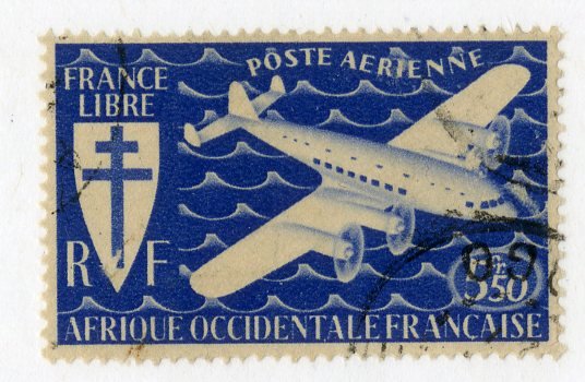 FRENCH WEST AFRICA C1 USED BIN $1.00 AIRPLANE