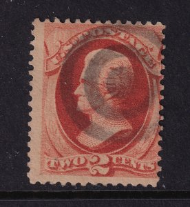 1875 Jackson Sc 178 vermilion used single, fancy spiral cancel (K5