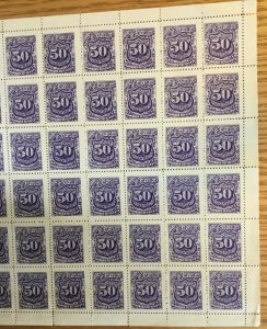 El Salvador Sc# J31 (56), J40 (56) - Mint No Gum Partial Sheets