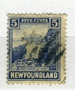 NEWFOUNDLAND; 1923 early Pictorial issue fine used 5c. value