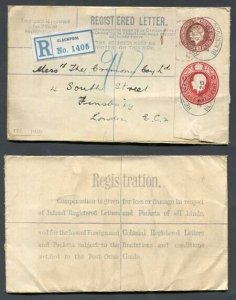 RP32a KGV 3d and 1d Compound Registered Envelope Size G Format RF9b Used