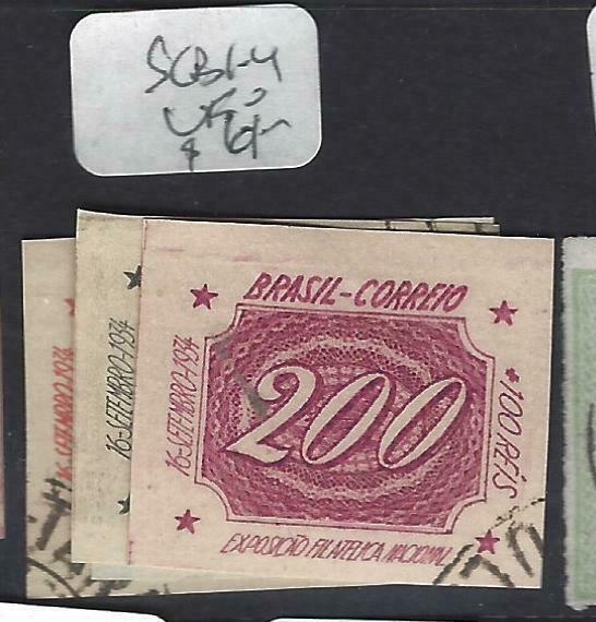 BRAZIL (P1503B)  STAMP ON STAMP SC B1-4    VFU