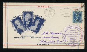 US 710 M=16 5c George Washington bicentennial Joe Stoutzenberg cachet  ADDR