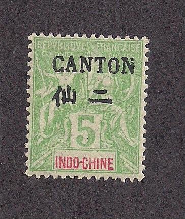 FRANCE -OFF. IN  CHINA-CANTON  SC# 18  FVF/MOG  1903