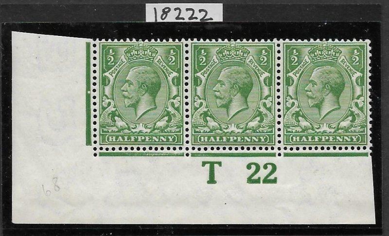 N14(-) ½d D.Dull Cobalt Yellow-Green Royal Cypher Hendon cert UNMOUNTED MINT