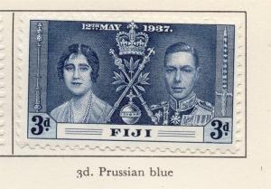 Fiji 1937 Early Issue Fine Mint Hinged 3d. 207563