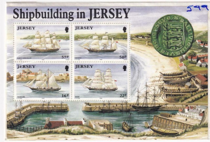 JERSEY SHIPBUILDING AND FESTIVAL OF TOURISM S/SHEETS MNH PO FRESH