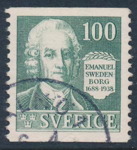 Sweden Scott 267 (Fa 260), 100ö green Swedenborg, VF Used