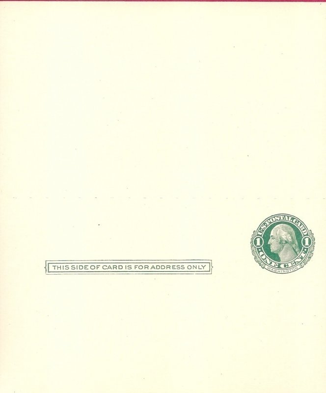Scott# UY6 Un Folded US Postal Reply Card