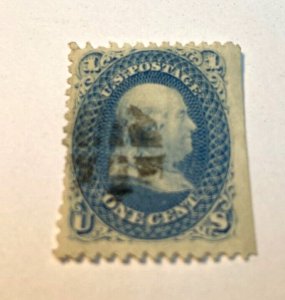 KAPPYSTAMPS  USA #63 1861 1c FRANKLIN CIVIL WAR STAMP USED LIGHT CANCEL  H459