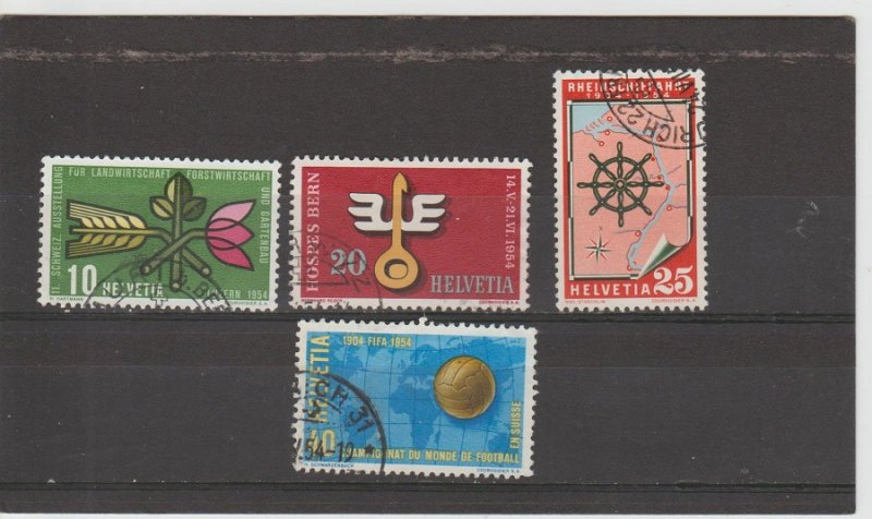 Switzerland  Scott#  347-350  Used  (1954)