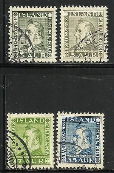 Iceland # 195-8, Used. CV $ 9.20