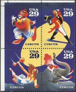 # 2750-2753 MINT NEVER HINGED CIRCUS