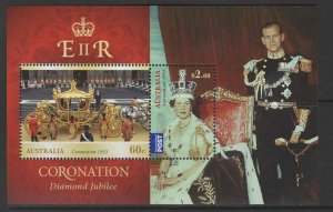 AUSTRALIA SGMS3971 2013 ANNIVERSARY OF CORONATION MNH