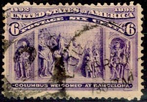 U.S.A.; 1893; Sc. # 235;  Used Single Stamp