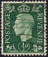 Great Britain #235 1/2P George used EGRADER XF-SUPERB 96 XXF