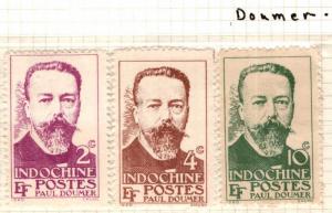 Indo-China Scott 253-255 Doumerl set Unused NGAI expect similar centering