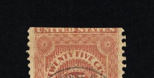 GENUINE SCOTT #R476b FINE 1862-71 RED 1ST ISSUE REVENUE LIFE INSURANCE PART-PERF