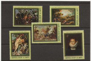 Russia 1977 Rubens Paintings set of 5 sg.4647-51  MNH