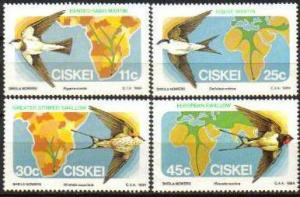 Ciskei - 1984 Migratory Birds Set MNH** SG 60-63