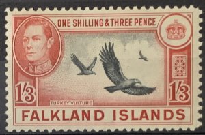 FALKLAND  ISLANDS 1938 DEFINITIVES 1/3 SG159  MOUNTED MINT