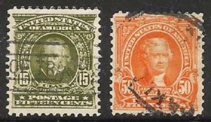 United States Scott #309 and 310 VF