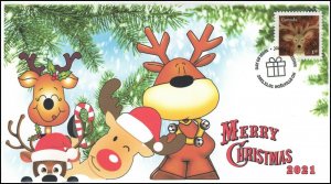 CA21-042, 2021,Christmas, First Day of Issue, Pictorial Postmark, Reindeer