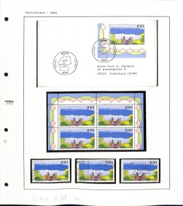 Germany #1807 Deutschland MNH and VFU stamps and FDC  Eifel