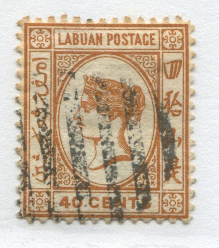 Labuan QV 1892 40 cents ocher used