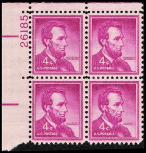 US #1036a LINCOLN MNH UL PLATE BLOCK #26185