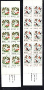 Norway Sc 871a, 872a 1985 Christmas stamp booklets mint NH