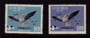 Taiwan 1972 Sc 1763-1764 Asian Postal Uniom  set MNH