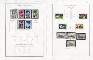 Congo Peoples Republic Stamp Collection on 24 Pages, 1960-1977