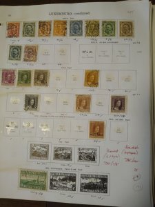 collection on pages Luxembourg 1906-35 CV $230