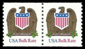 PCBstamps   US #2604 Coil Pair 20c(2x10c)Eagle, bulk rate, MNH, (14)