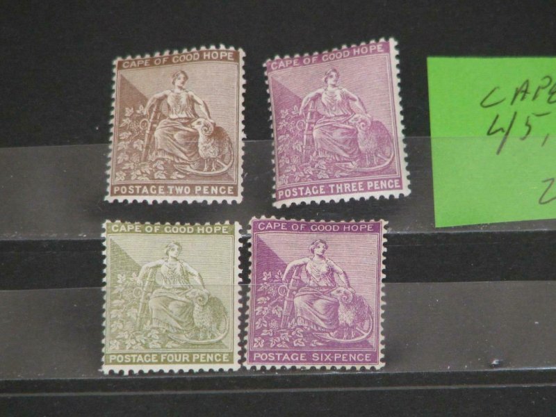 CAPE OF GOOD HOPE, SCOTT# 45, 46, 48, 49,   MNH