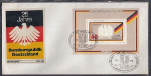 Germany Scott 1145 FDC - Federal German Republic, 25th Anniv.