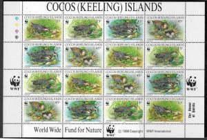 COCOS (KEELING) IS. SG265/8 1992 ENDANGERED SPECIES MNH