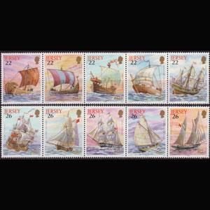 JERSEY 2000 - Scott# 945a-50a Sail Ships Set of 10 NH