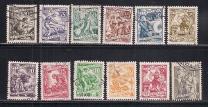 YUGOSLAVIA SC# 343-354  FVF/CTO 1951-52