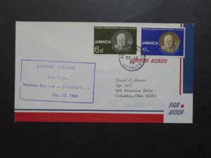 Jamaica 1969 Eastern Airlines F33-19B Flight Cover - Z9776